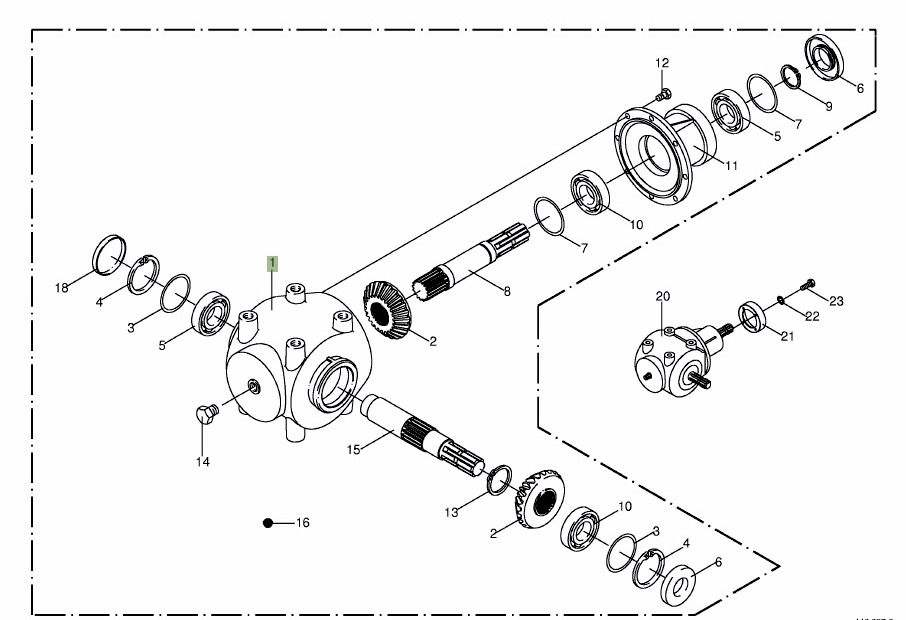 Krone Big M II - skrzynia biegów - zwolnica 009557070 - Mando final para Maquinaria agrícola: foto 2 Krone Big M II - skrzynia biegów - zwolnica 009557070 - Mando final para Maquinaria agrícola: foto 2