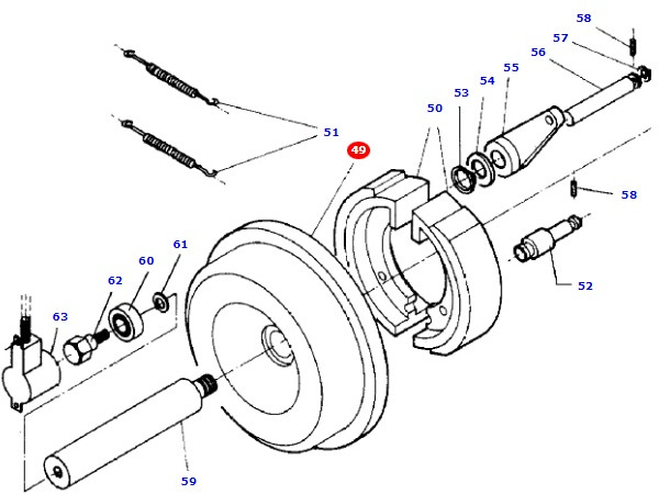 Massey Fergusson MF 30 32 - bęben hamulcowy D46100662 - Tambores de freno para Maquinaria agrícola: foto 1 Massey Fergusson MF 30 32 - bęben hamulcowy D46100662 - Tambores de freno para Maquinaria agrícola: foto 1