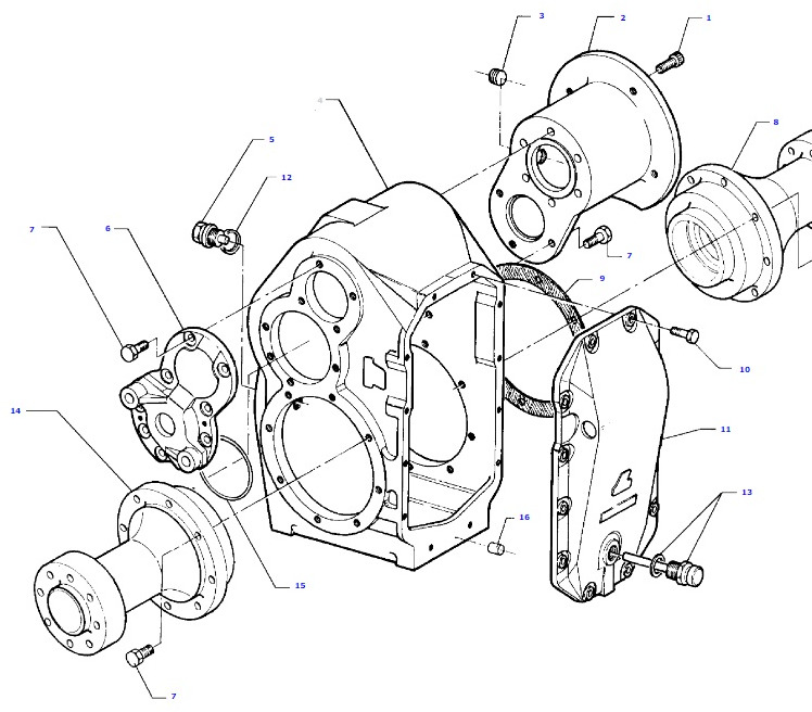 Massey Fergusson MF 30 32 - obudowa skrzyni biegów D46148000 - Caja de cambios y piezas para Maquinaria agrícola: foto 1 Massey Fergusson MF 30 32 - obudowa skrzyni biegów D46148000 - Caja de cambios y piezas para Maquinaria agrícola: foto 1