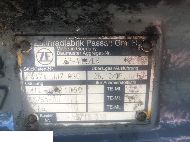 Mando final para Maquinaria agrícola Most napędowy ZF AP-415/LK - Zwolnica: foto 8