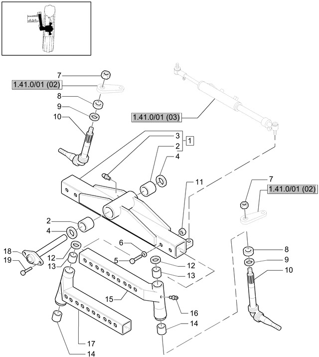 New Holland T6010 Oś przednia 82010793 - Eje delantero para Tractor: foto 1 New Holland T6010 Oś przednia 82010793 - Eje delantero para Tractor: foto 1