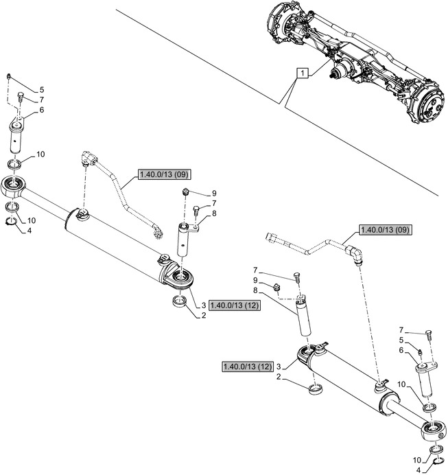 New Holland T6010 T6090 T6070 T7230 Sil wspom ukl kier 87546274 - Dirección para Tractor: foto 1 New Holland T6010 T6090 T6070 T7230 Sil wspom ukl kier 87546274 - Dirección para Tractor: foto 1