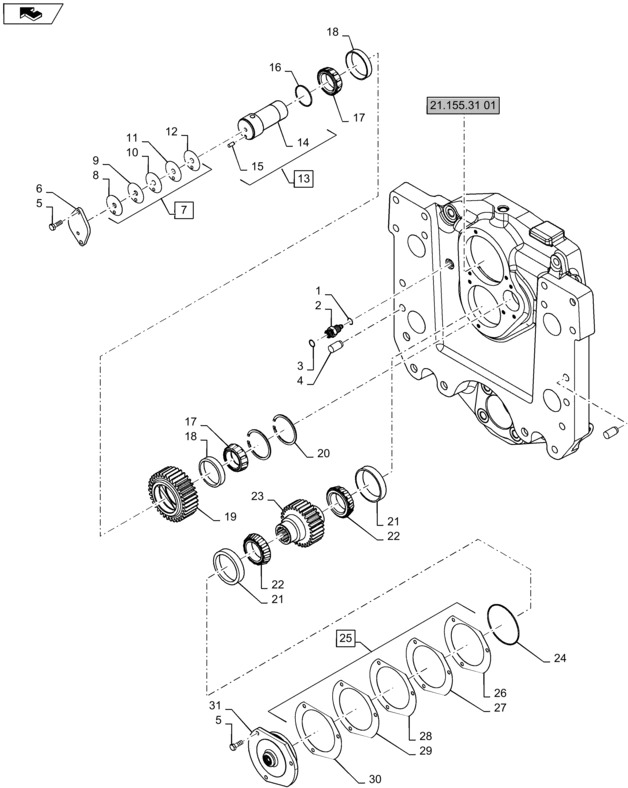 New Holland T6090 Shaft assy. 228304A2 - Transmisión para Tractor: foto 1 New Holland T6090 Shaft assy. 228304A2 - Transmisión para Tractor: foto 1