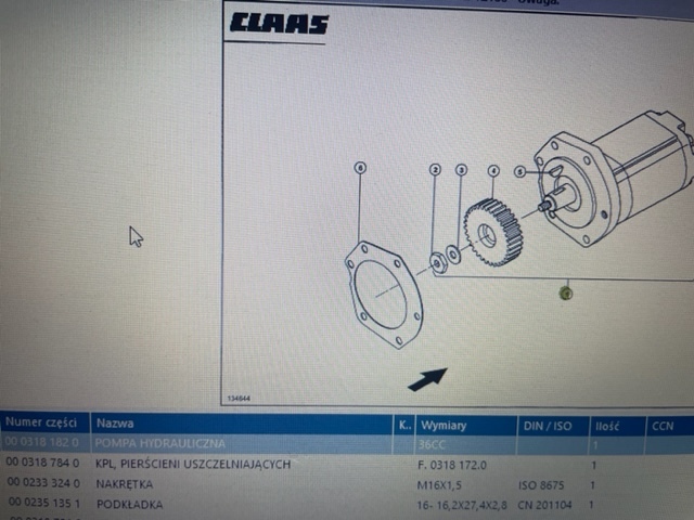 Pompa oleju claas claas Targo c50 c40 0003181820 - Bomba de aceite para Manipulador telescópico: foto 4 Pompa oleju claas claas Targo c50 c40 0003181820 - Bomba de aceite para Manipulador telescópico: foto 4