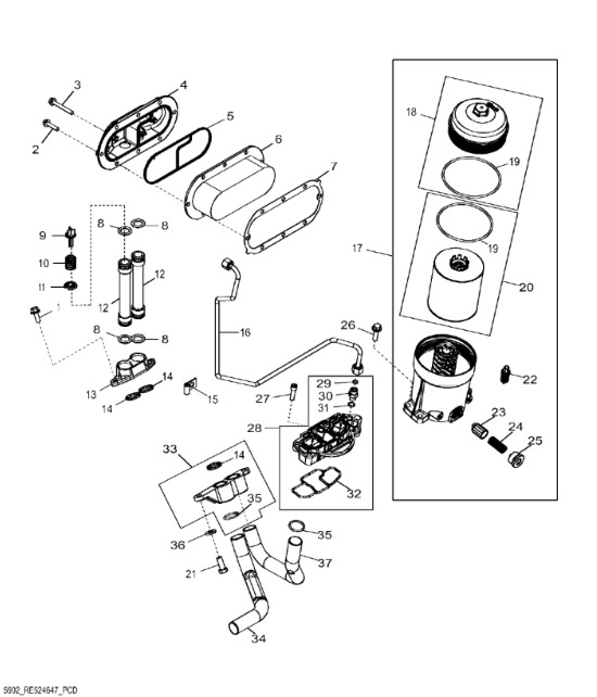 RE530656 John Deere 8345R - Filtr - Filtro de aceite para Maquinaria agrícola: foto 1 RE530656 John Deere 8345R - Filtr - Filtro de aceite para Maquinaria agrícola: foto 1