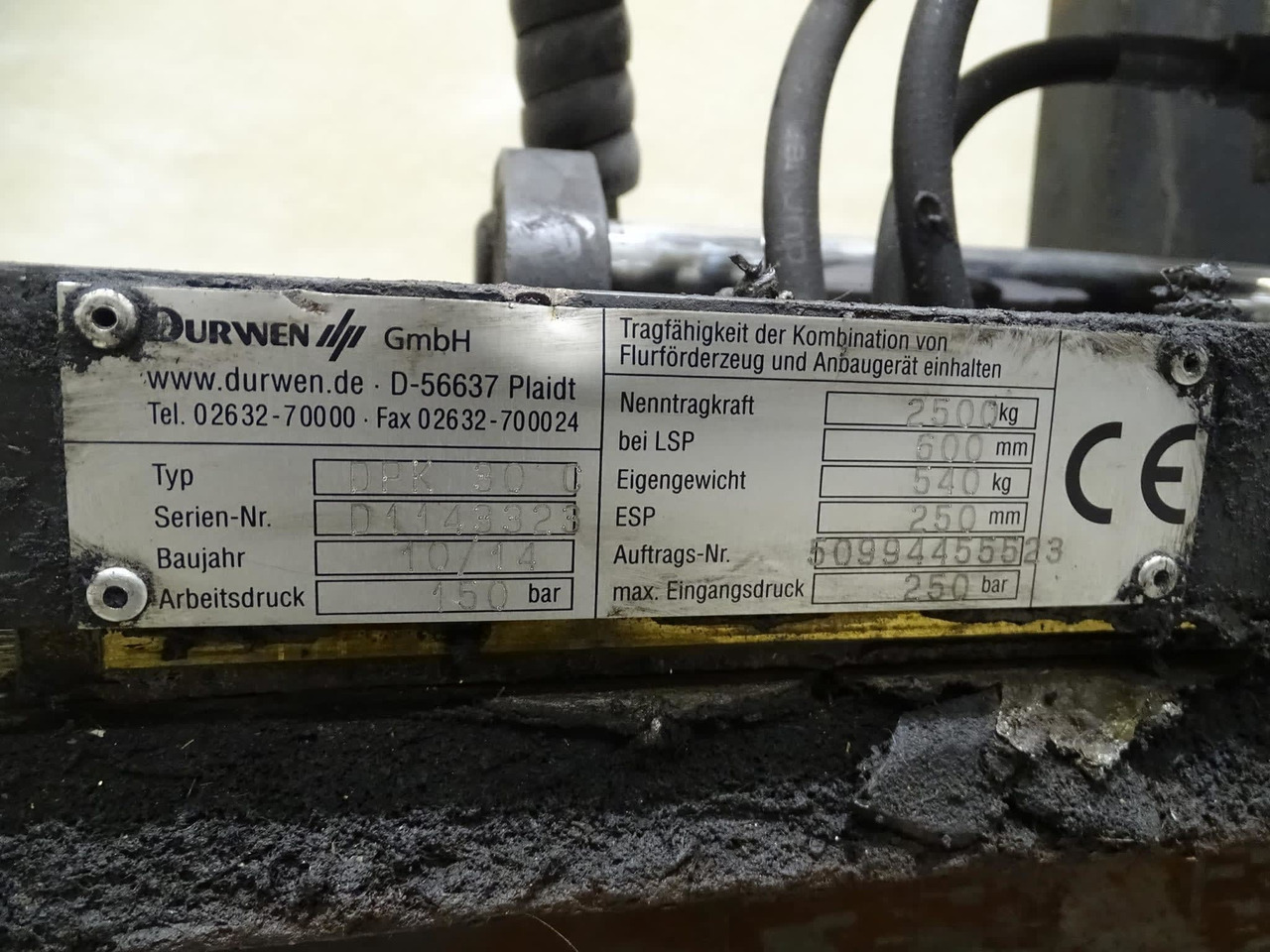 Durwen DPK30C - Implemento para Equipo de manutención: foto 3 Durwen DPK30C - Implemento para Equipo de manutención: foto 3