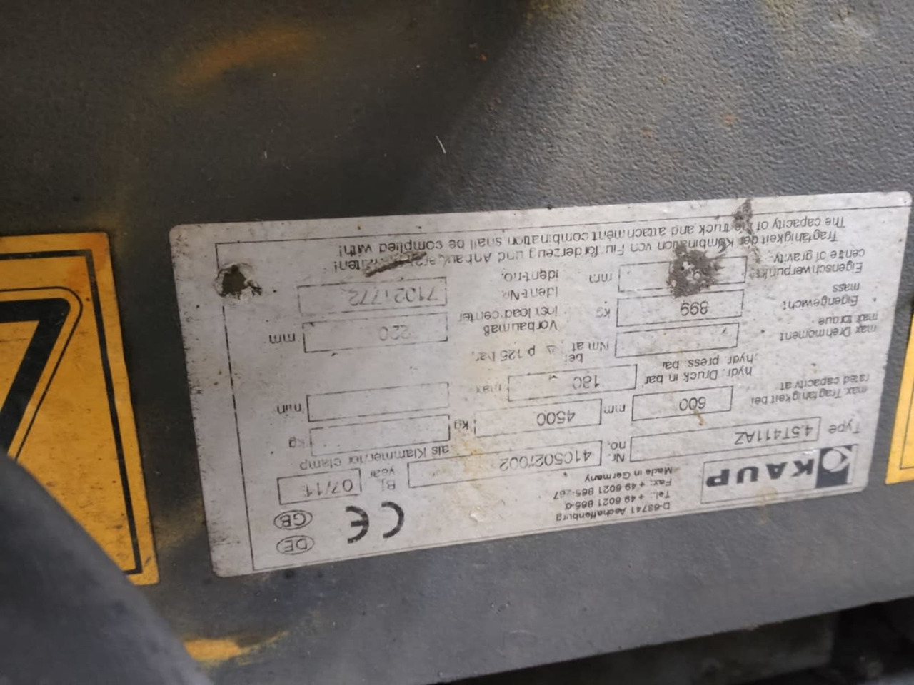 Kaup 4.5T411AZ - Implemento para Equipo de manutención: foto 2 Kaup 4.5T411AZ - Implemento para Equipo de manutención: foto 2