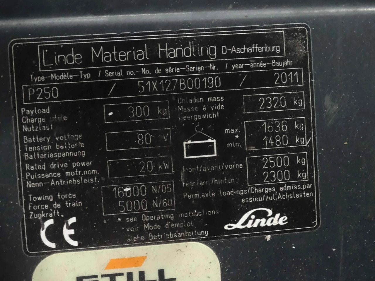 Linde P250 - Remolcadora: foto 5 Linde P250 - Remolcadora: foto 5