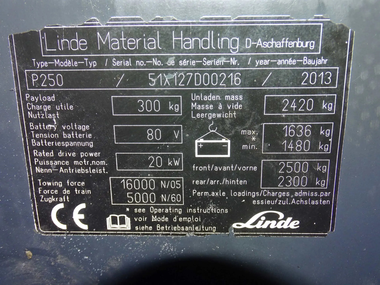 Linde P250 - Remolcadora: foto 5 Linde P250 - Remolcadora: foto 5