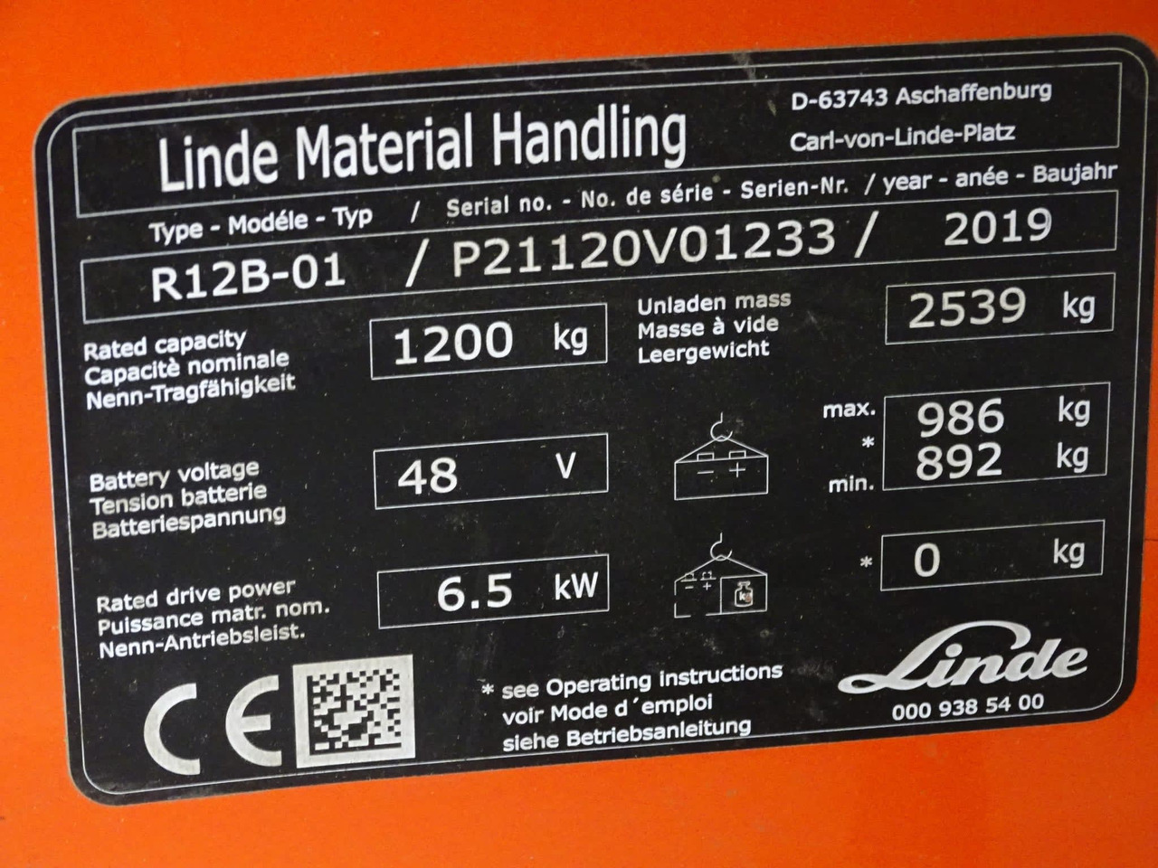Retráctil Linde R12B-01: foto 6