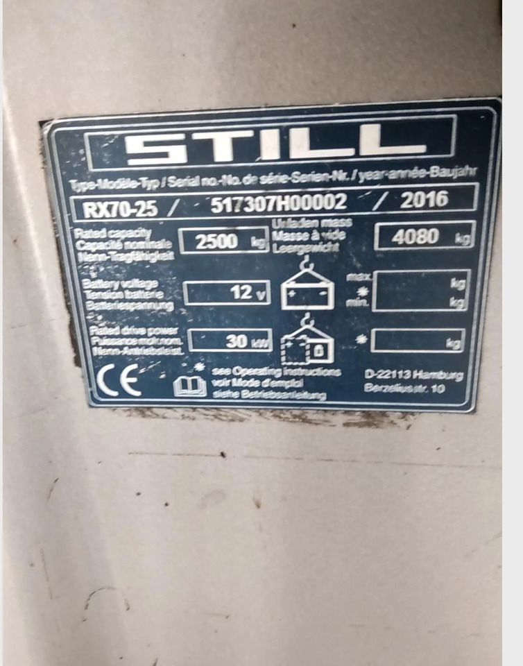 STILL RX70-25T - Carretilla elevadora de gas: foto 5 STILL RX70-25T - Carretilla elevadora de gas: foto 5