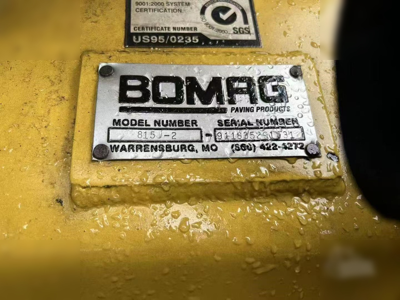 2000 BOMAG 815-2 - Pavimentadora de asfalto: foto 5 2000 BOMAG 815-2 - Pavimentadora de asfalto: foto 5
