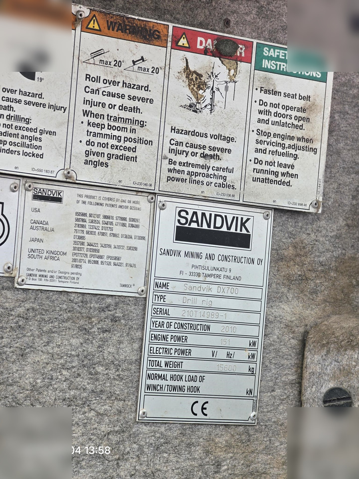2010 SANDVIK DX700 - Perforadora: foto 3 2010 SANDVIK DX700 - Perforadora: foto 3