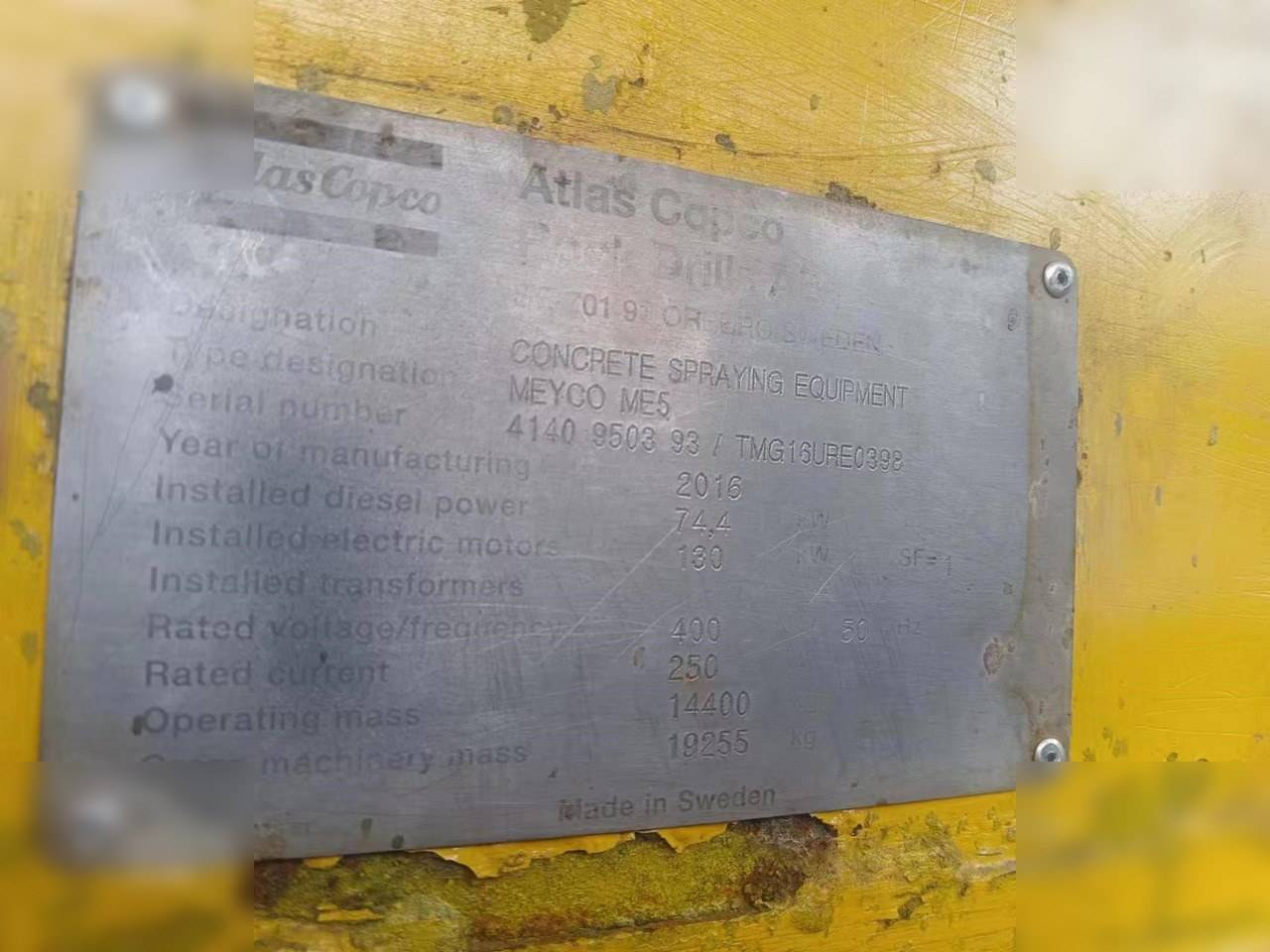 2016 EPIROC MEYCO ME5 MOUNTED ON 2016 ATLAS ARK254K - Bomba de hormigón: foto 5 2016 EPIROC MEYCO ME5 MOUNTED ON 2016 ATLAS ARK254K - Bomba de hormigón: foto 5