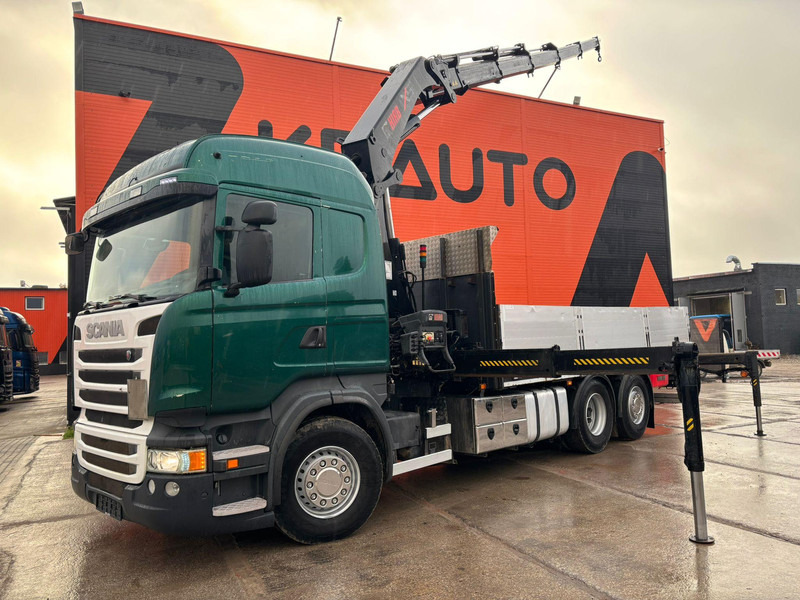Scania R 410 6x2 HIAB 322EP-5 HIPRO / PLATFORM L=6131 mm - Camión caja abierta, Camión grúa: foto 1 Scania R 410 6x2 HIAB 322EP-5 HIPRO / PLATFORM L=6131 mm - Camión caja abierta, Camión grúa: foto 1