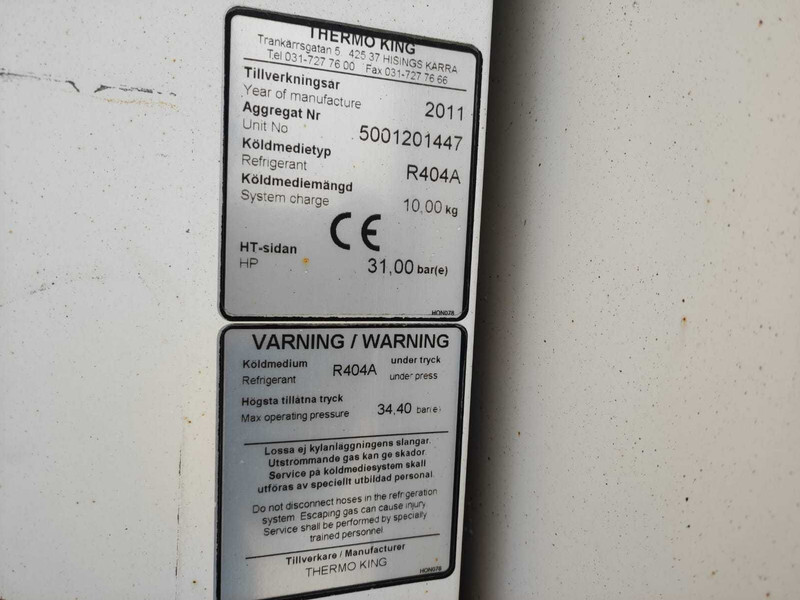 THERMO KING SLX SPECTRUM REFRIGERATION UNIT / KÜLMASEADE - Carrocería-frigorifico: foto 4 THERMO KING SLX SPECTRUM REFRIGERATION UNIT / KÜLMASEADE - Carrocería-frigorifico: foto 4
