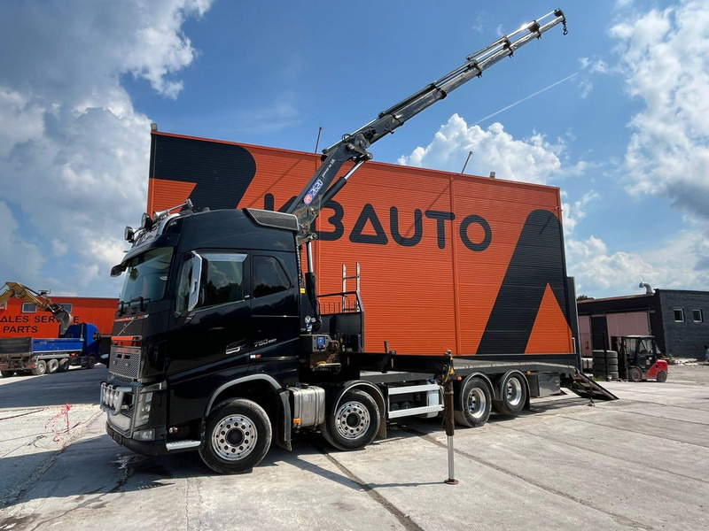 Volvo FH 16 750 8x4 HMF2620K-5 / WINCH / PLATFORM L=7100 mm - Camión caja abierta, Camión grúa: foto 1 Volvo FH 16 750 8x4 HMF2620K-5 / WINCH / PLATFORM L=7100 mm - Camión caja abierta, Camión grúa: foto 1