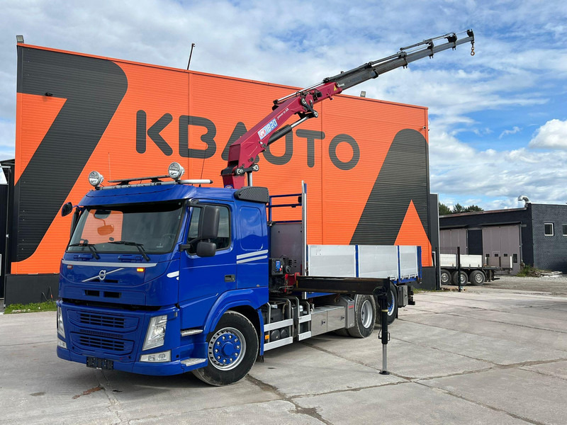 Volvo FM 450 6x4*4 HYDRODRIVE HMF 1820-K5 / 1267 PTO HOURS / PLATFORM L=6240-7240 mm EXTENDABLE - Camión caja abierta, Camión grúa: foto 1 Volvo FM 450 6x4*4 HYDRODRIVE HMF 1820-K5 / 1267 PTO HOURS / PLATFORM L=6240-7240 mm EXTENDABLE - Camión caja abierta, Camión grúa: foto 1
