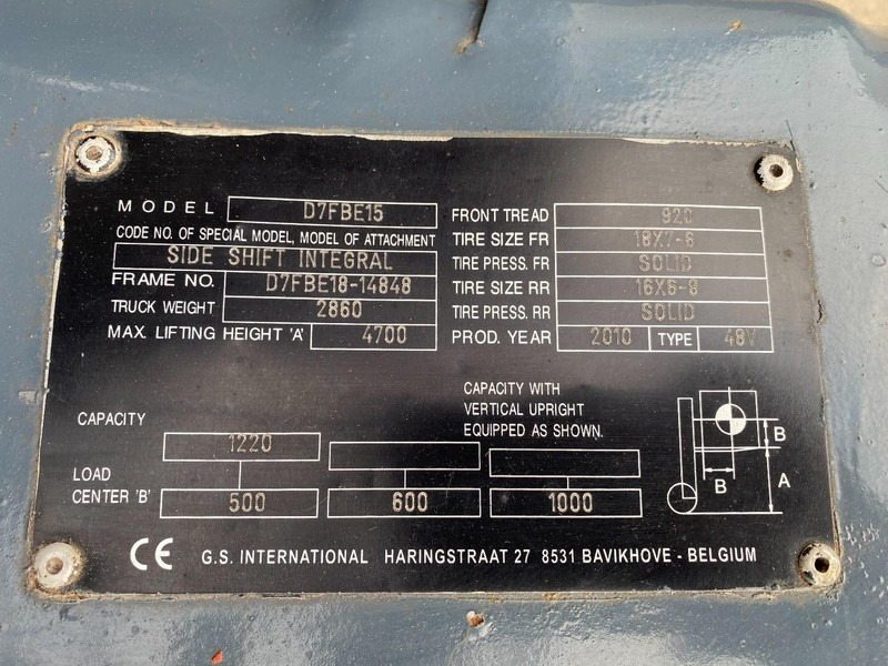 Carretilla elevadora eléctrica Toyota 7FBEF15: foto 7 Carretilla elevadora eléctrica Toyota 7FBEF15: foto 7