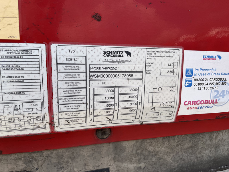 Semirremolque góndola rebajadas Schmitz Cargobull SCB S2 / Box Trailer / Loadlift / APK TUV 06-25: foto 15