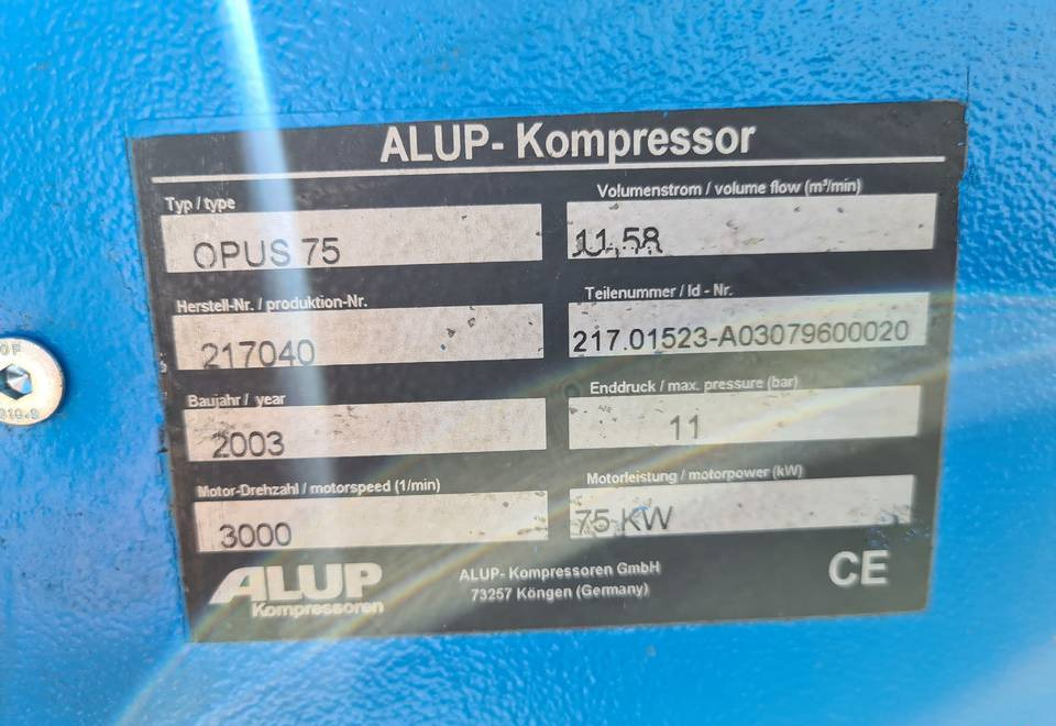 Kompresor śrubowy ALUP OPUS 75 75 kw - Compresor de aire: foto 5 Kompresor śrubowy ALUP OPUS 75 75 kw - Compresor de aire: foto 5