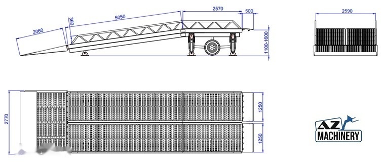 Rampa de carga nuevo AZ RAMP STAR-10-XL mobile loading ramp: foto 11