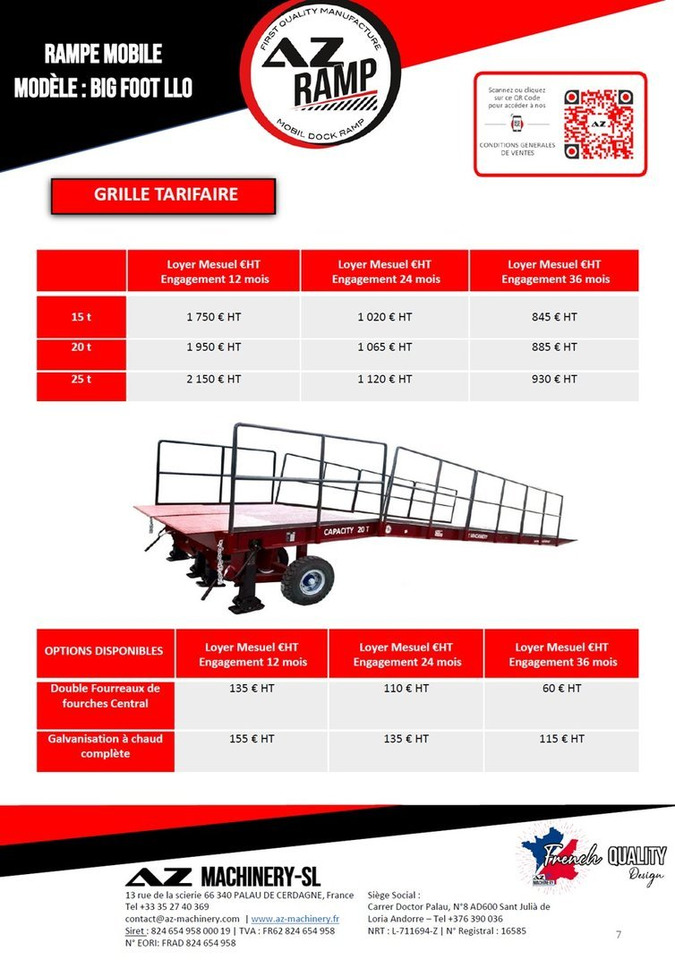 **RENTAL**Wide Mobile dock ramp, uncouplable AZ RAMP BIG FOOT LLO 20 T - Rampa de carga: foto 2 **RENTAL**Wide Mobile dock ramp, uncouplable AZ RAMP BIG FOOT LLO 20 T - Rampa de carga: foto 2