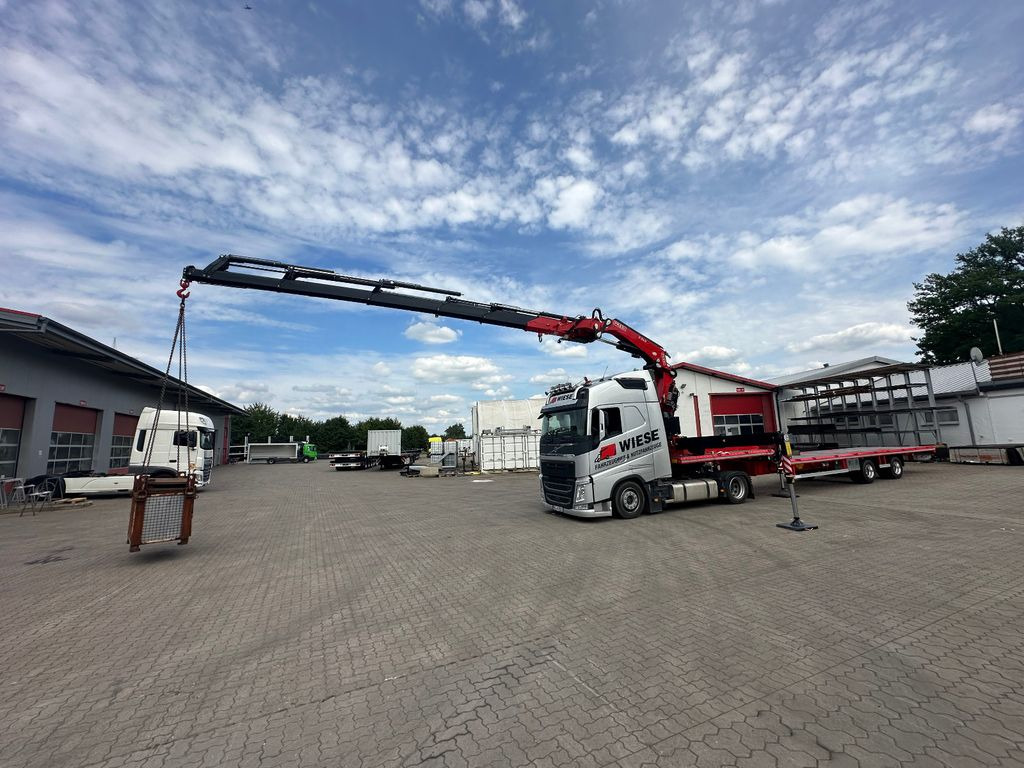 Wiese Stufensattel Tieflader mit Kran Fassi F545 - Semirremolque góndola rebajadas: foto 1 Wiese Stufensattel Tieflader mit Kran Fassi F545 - Semirremolque góndola rebajadas: foto 1