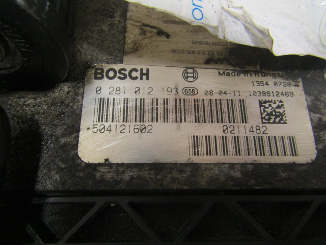 IVECO DAILY 3.0 (FICE 3481C) ECU KIT COMPLETE P/NO BOSCH 0281020193 - Unidad de control para Camión: foto 2 IVECO DAILY 3.0 (FICE 3481C) ECU KIT COMPLETE P/NO BOSCH 0281020193 - Unidad de control para Camión: foto 2