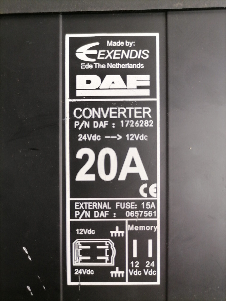DAF Voltage converter 1726282 - Sistema eléctrico para Camión: foto 4 DAF Voltage converter 1726282 - Sistema eléctrico para Camión: foto 4