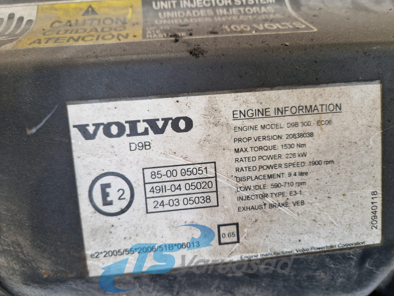 Volvo Volvo mootor D9B300 D9B300 - Motor para Camión: foto 3 Volvo Volvo mootor D9B300 D9B300 - Motor para Camión: foto 3