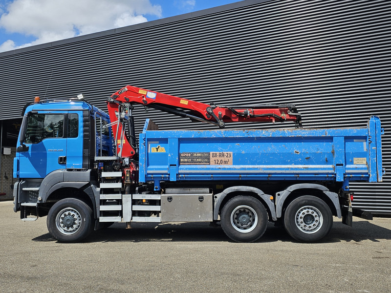 Camión volquete, Camión grúa MAN TGS 28.400 6X4-4 BL / CRANE + 2 SIDE TIPPER: foto 9