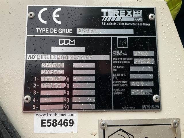 Terex AC35L - Grúa todo terreno: foto 5 Terex AC35L - Grúa todo terreno: foto 5