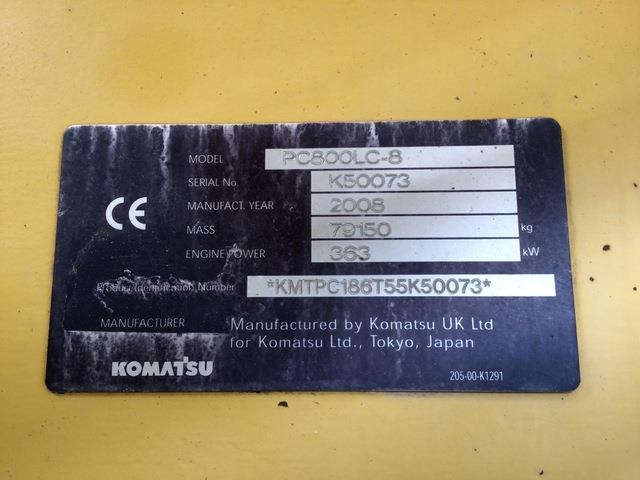 Komatsu PC800LC-8 - Excavadora de cadenas: foto 5 Komatsu PC800LC-8 - Excavadora de cadenas: foto 5