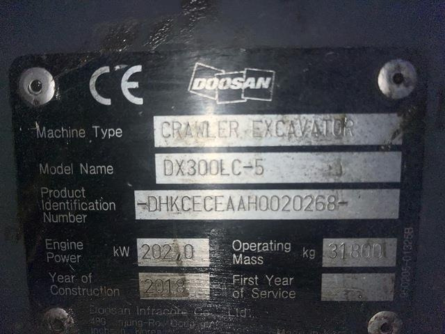 Doosan DX300LC-5 - Excavadora de cadenas: foto 5 Doosan DX300LC-5 - Excavadora de cadenas: foto 5