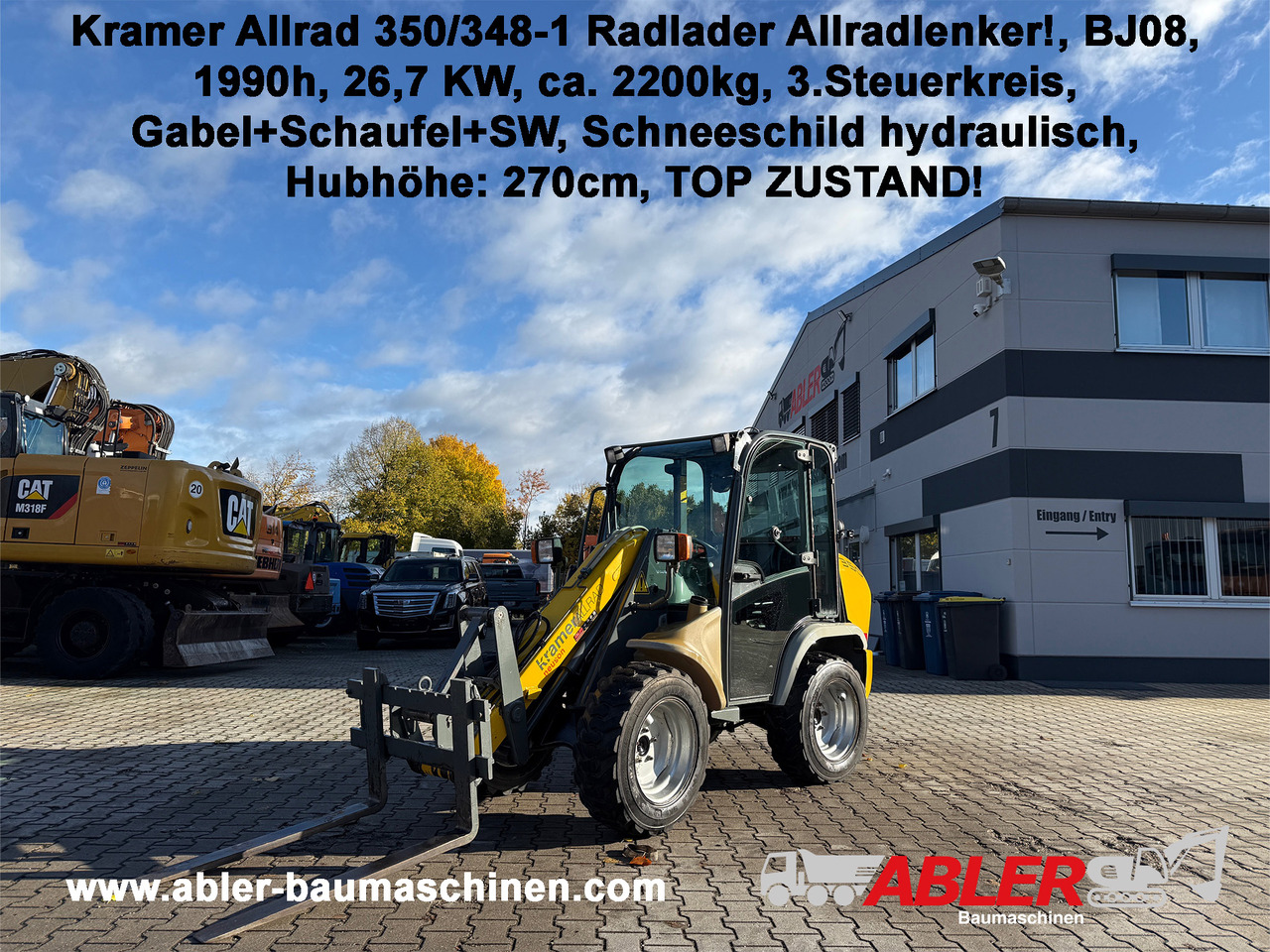 Kramer 350 Radlader Gabel Schaufel Schneeschild SW - Cargadora de ruedas: foto 1 Kramer 350 Radlader Gabel Schaufel Schneeschild SW - Cargadora de ruedas: foto 1