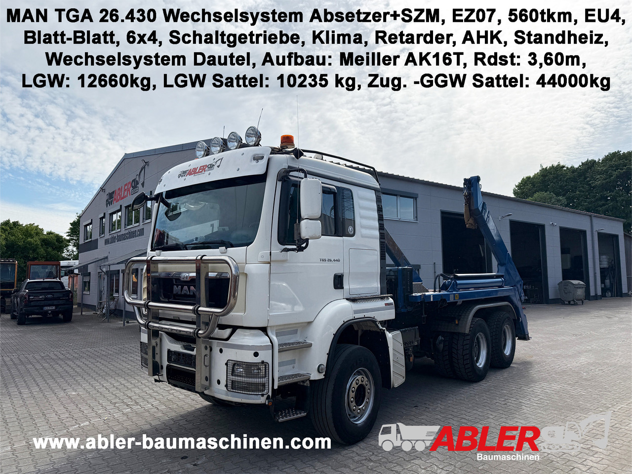 MAN TGS 26.440 WECHSELSYSTEM Absetzer+SZM - Camión portacontenedor de cadenas: foto 1 MAN TGS 26.440 WECHSELSYSTEM Absetzer+SZM - Camión portacontenedor de cadenas: foto 1