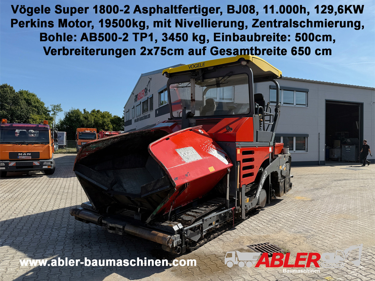 Vögele Super 1800-2 Asphaltfertiger mit Nivellierung 650cm - Pavimentadora de asfalto: foto 1 Vögele Super 1800-2 Asphaltfertiger mit Nivellierung 650cm - Pavimentadora de asfalto: foto 1