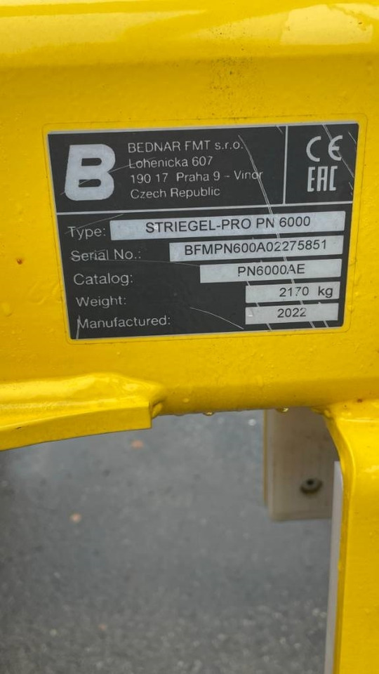 Bednar Striegl PN 6000 - Grada de púas: foto 5 Bednar Striegl PN 6000 - Grada de púas: foto 5