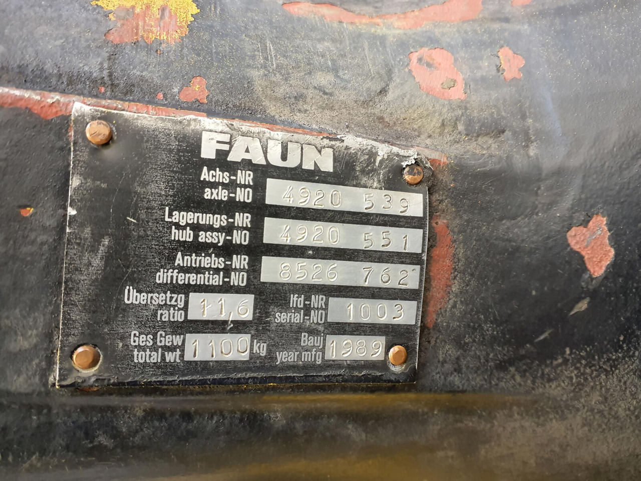 FAUN RTF 30 end differential 13x29 - Diferencial para Autogrúa: foto 4 FAUN RTF 30 end differential 13x29 - Diferencial para Autogrúa: foto 4