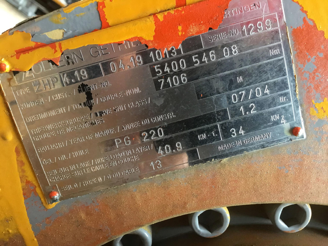 Liebherr LTM 1030/2 winch - Cabrestante para Autogrúa: foto 5 Liebherr LTM 1030/2 winch - Cabrestante para Autogrúa: foto 5