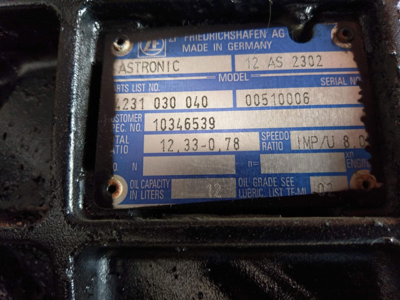 ZF LTM 1055-3.2 gearbox Astronic 12 AS 2302 - Caja de cambios para Grúa: foto 5 ZF LTM 1055-3.2 gearbox Astronic 12 AS 2302 - Caja de cambios para Grúa: foto 5