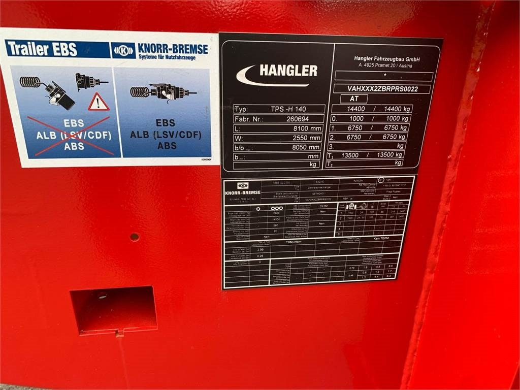 Remolque góndola rebajadas Hangler TPS-H 140 2 akslet kærre med ramper: foto 17
