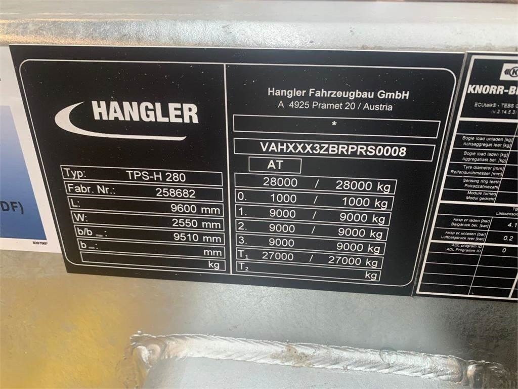 Remolque góndola rebajadas Hangler TPS-H 280 Jumbo-Z 3 akslet: foto 18