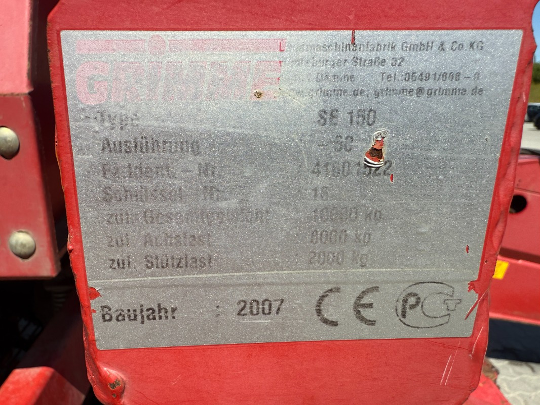Grimme SE 170-60-UB - Cosechadora: foto 2 Grimme SE 170-60-UB - Cosechadora: foto 2