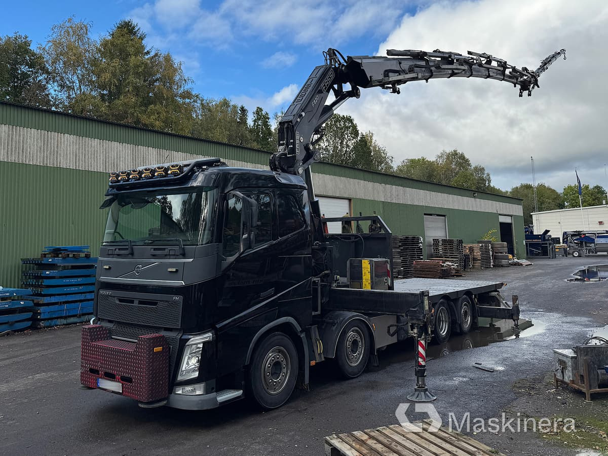 Camión caja abierta, Camión grúa Bodbil Volvo FH 82F med Fassi F820 kran & jib: foto 1