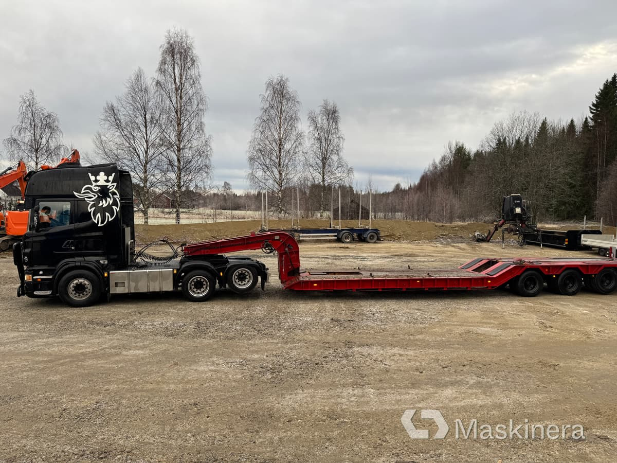 Scania R 620, Hafo H35 Plsbo Lastbil Scania R 620 med maskintrailer - Cabeza tractora, Semirremolque portavehículos: foto 2 Scania R 620, Hafo H35 Plsbo Lastbil Scania R 620 med maskintrailer - Cabeza tractora, Semirremolque portavehículos: foto 2