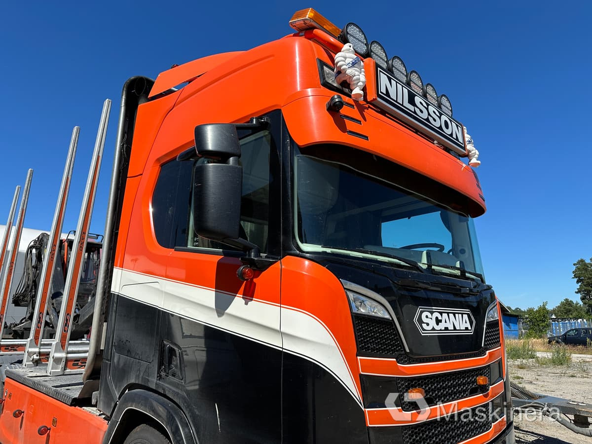Camión forestal Timmerbil Scania R650B 6X4 NB + Släp: foto 41