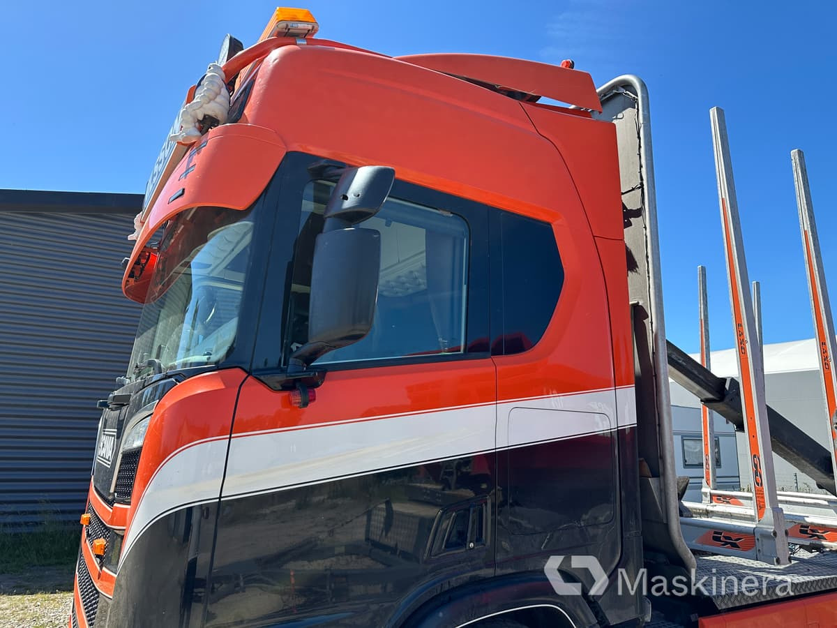 Camión forestal Timmerbil Scania R650B 6X4 NB + Släp: foto 34