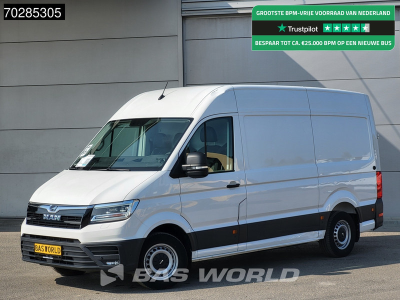 MAN TGE Elektrisch 115km WLTP 36kWh L3H3 Automaat LED Navi Airco Cruise Camera Parkeersensoren L2H2 8m3 Airco Cruise control - Furgón, Furgoneta eléctrica: foto 1 MAN TGE Elektrisch 115km WLTP 36kWh L3H3 Automaat LED Navi Airco Cruise Camera Parkeersensoren L2H2 8m3 Airco Cruise control - Furgón, Furgoneta eléctrica: foto 1